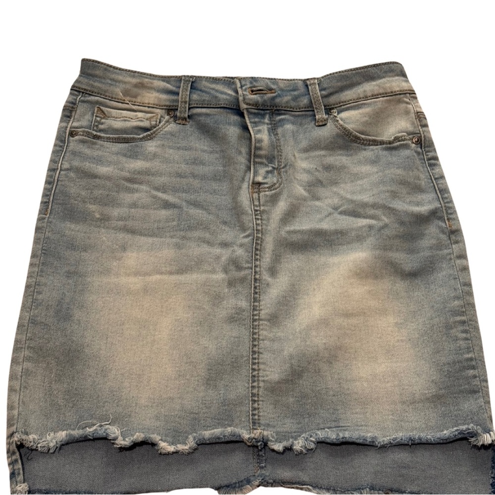 Slightly longer Back Light Wash Denim Skirt